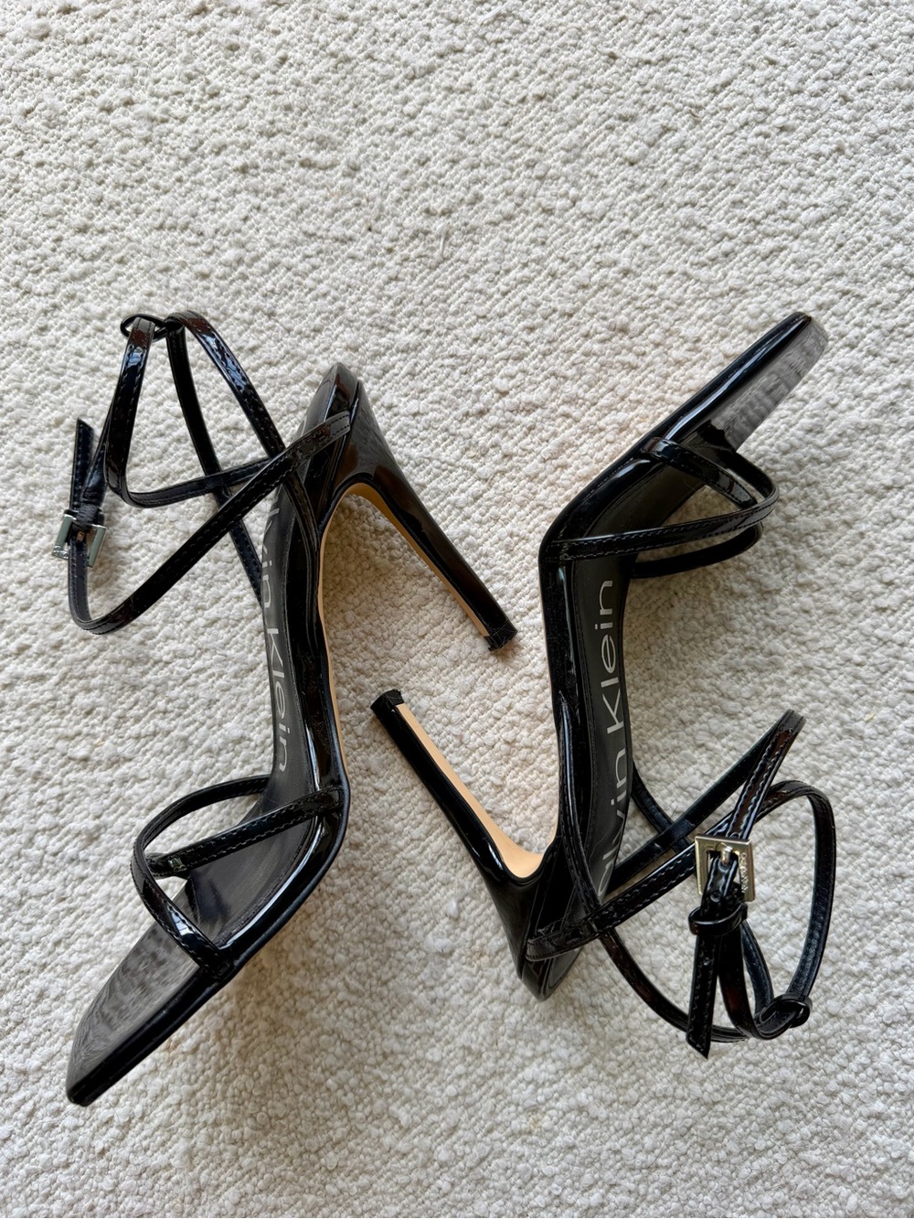 Calvin Klein Black Tegin Strappy Stiletto Sandals
